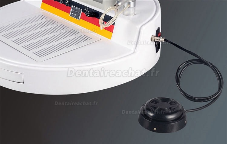 Unité de polissage et de meulage 2 en 1 pour laboratoire dentaire avec micromoteur et système d'aspiration des poussières